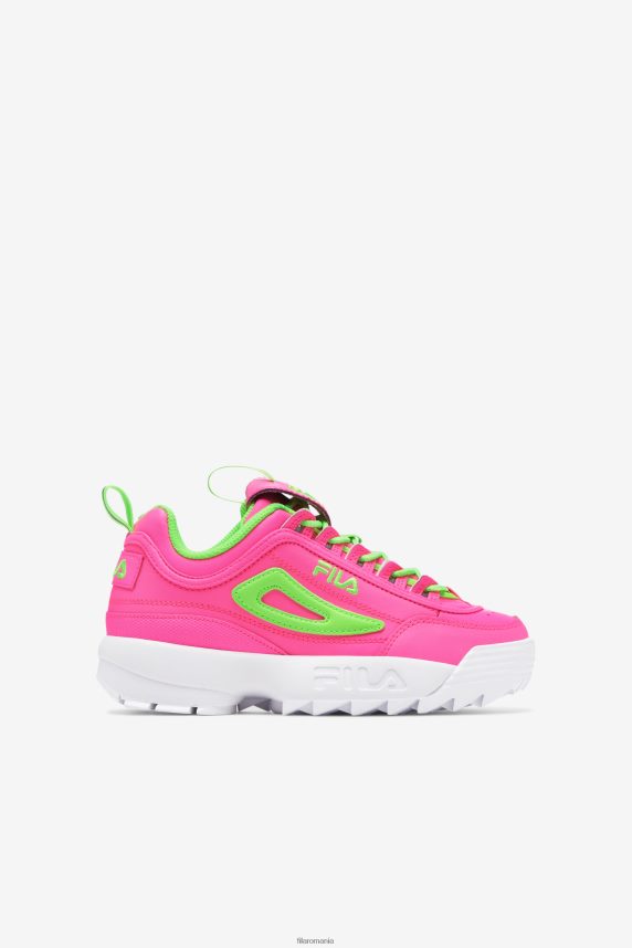 fila premium disruptor 2 pentru copii mari roz/verde/alb LTP2R62070 roz/verde/alb FILA