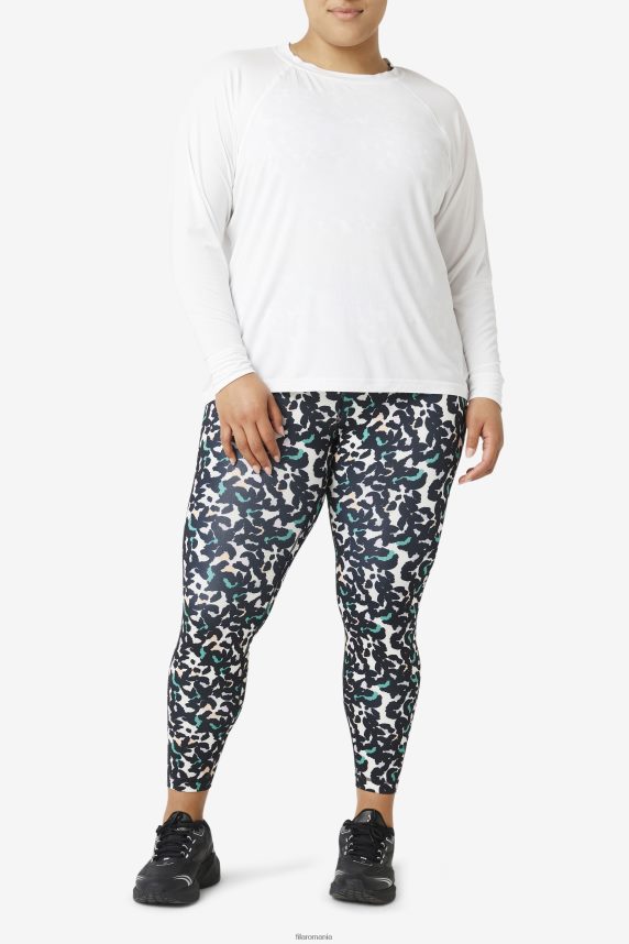 fi-lux plasă spate mânecă lungă echipaj fila alb LTP2R61898 alb FILA