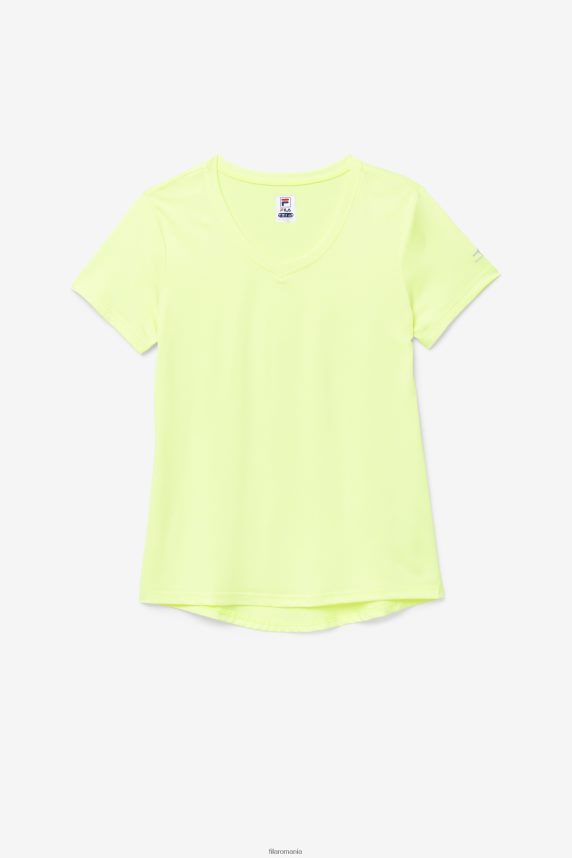 fila yellowheather pickleball mătăsos cu decolteu în V LTP2R62032 galbenheather FILA