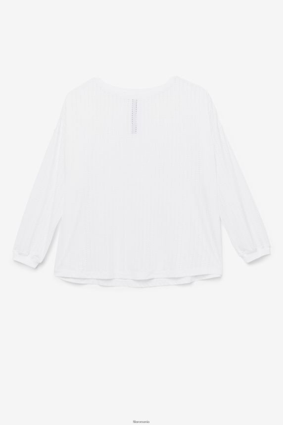 top cu mânecă lungă fila alb fi-lux plasă LTP2R61888 alb FILA