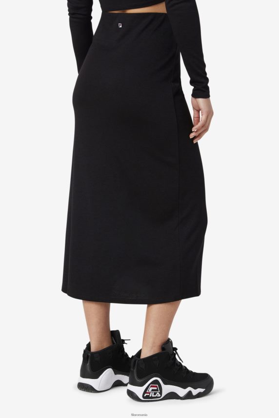 fustă midi fila londyn neagră LTP2R61753 negru FILA