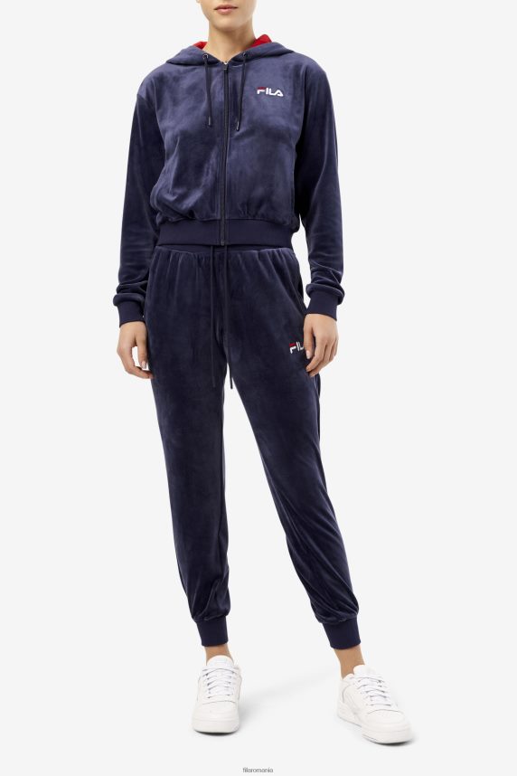 navy zura velur jogger fila LTP2R61584 marina FILA