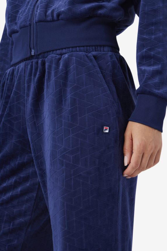 pantaloni devika din velur fila navy LTP2R61598 marina FILA