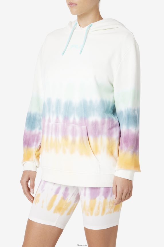 aerolynn tie dye hoodie white tie dye fila LTP2R61529 cravată albă FILA
