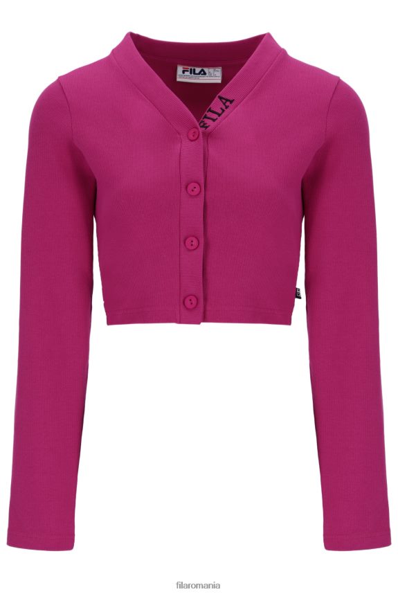 cardigan crop cu coaste groase pentru femei fila zara LTP2R63400FILA