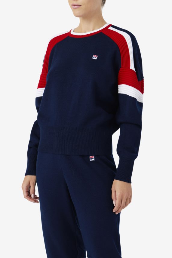 frankie knit crew fila bleumarin/rosu/alb LTP2R61490 bleumarin/rosu/alb FILA