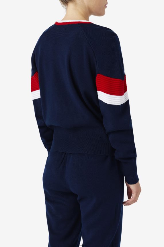 frankie knit crew fila bleumarin/rosu/alb LTP2R61490 bleumarin/rosu/alb FILA
