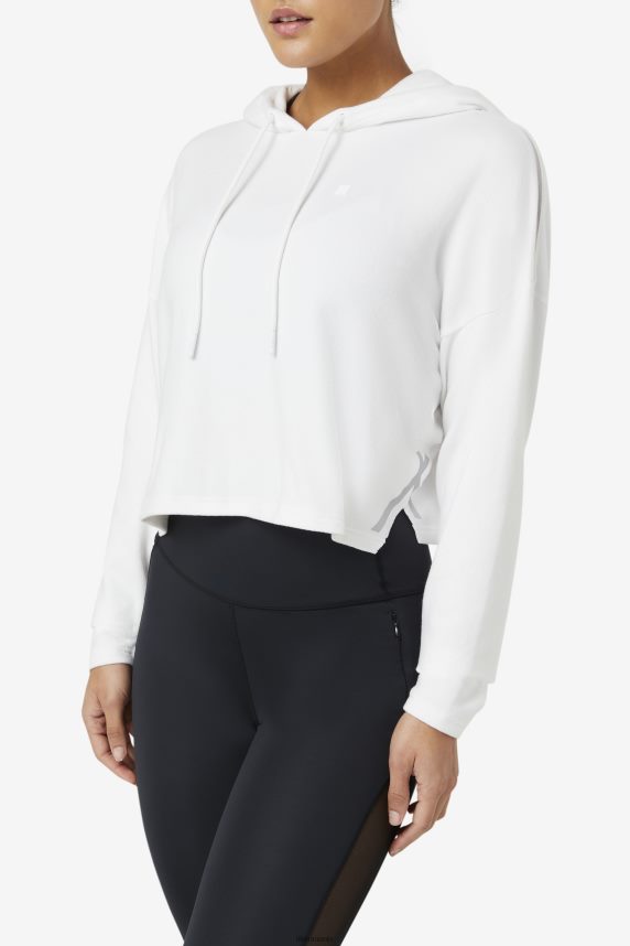 hanorac cropped fila alb fi-lux LTP2R61876 alb FILA