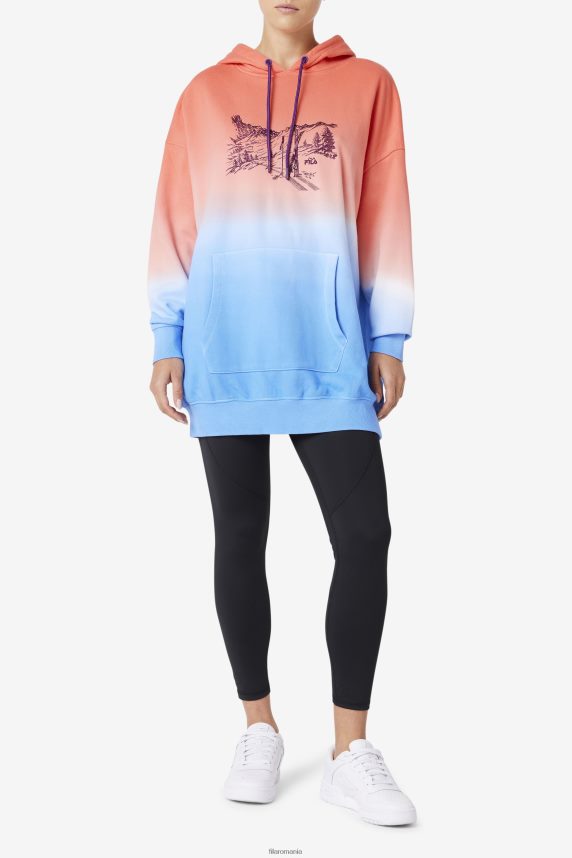 hanorac supradimensionat destiny orange/charisma/cayenne fila LTP2R61535 portocaliu/carisma/cayenne FILA