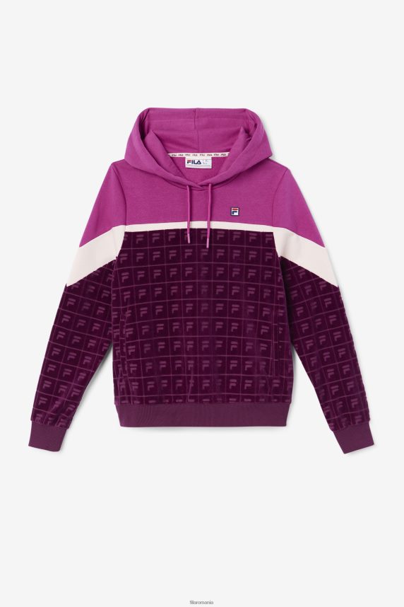 lorri velur hoodie grape wine/rouge/potpourri fila LTP2R61487 vin de struguri/rouge/popuri FILA