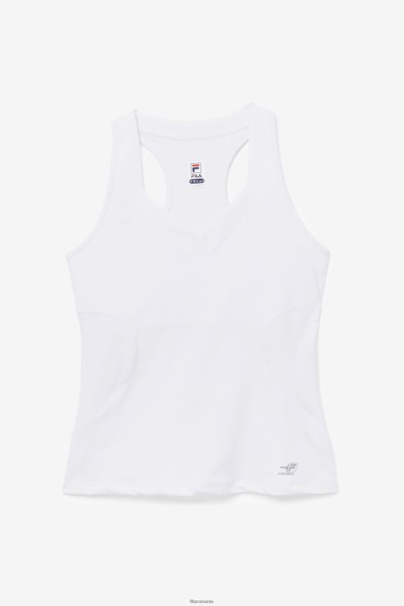 alb pickleball halter tank fila LTP2R62034 alb FILA