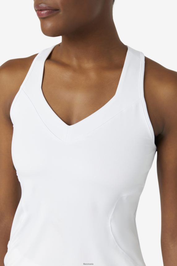 alb pickleball halter tank fila LTP2R62034 alb FILA