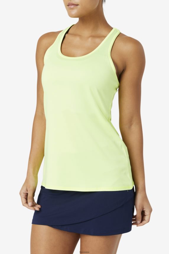 fila pickleball racerback tank yellowheather LTP2R62023 galbenheather FILA
