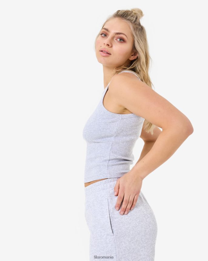 gri deschis marle marbel rib tank fila LTP2R62946 marle gri deschis FILA