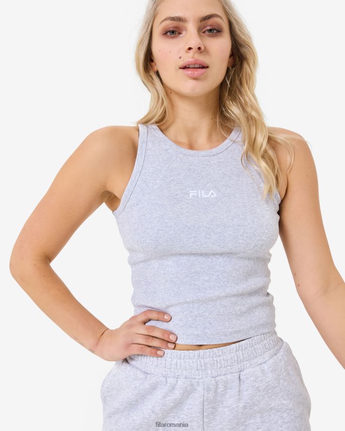 gri deschis marle marbel rib tank fila LTP2R62946 marle gri deschis FILA