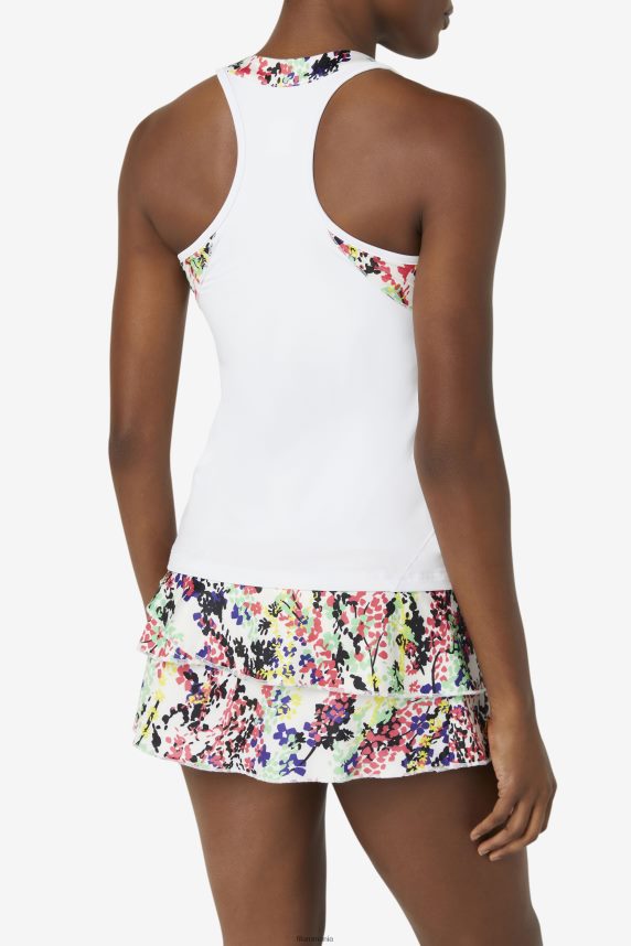 pickleball halter tank multicolor imprimeu floral/fila alba LTP2R62033 imprimeu floral multicolor/alb FILA