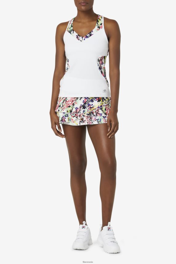 pickleball halter tank multicolor imprimeu floral/fila alba LTP2R62033 imprimeu floral multicolor/alb FILA