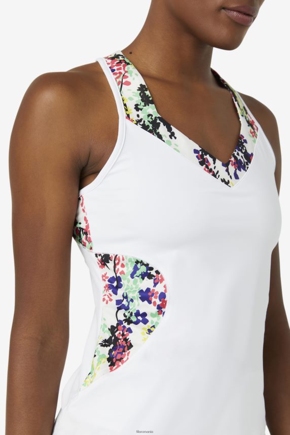 pickleball halter tank multicolor imprimeu floral/fila alba LTP2R62033 imprimeu floral multicolor/alb FILA