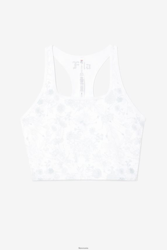zuri reversible crop tank white fila LTP2R61457 alb FILA
