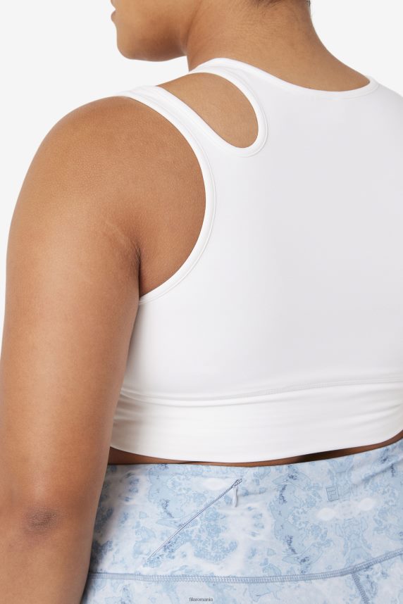alb uplift slice crop sutien top fila LTP2R61854 alb FILA