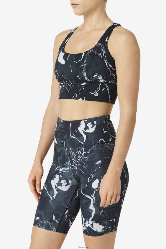 uplift cruce spate sutien top marmura neagra fila LTP2R61787 marmură neagră FILA