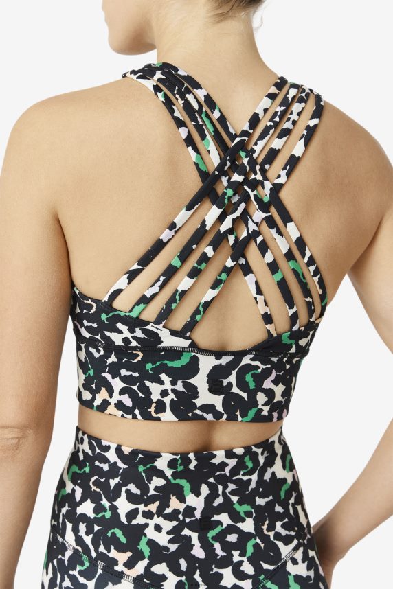 uplift sutien sport cu gât înalt fila animal negru LTP2R61814 animal negru FILA