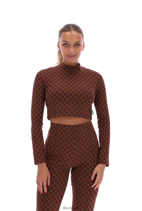 crop top cu mânecă lungă fila tori LTP2R63415FILA