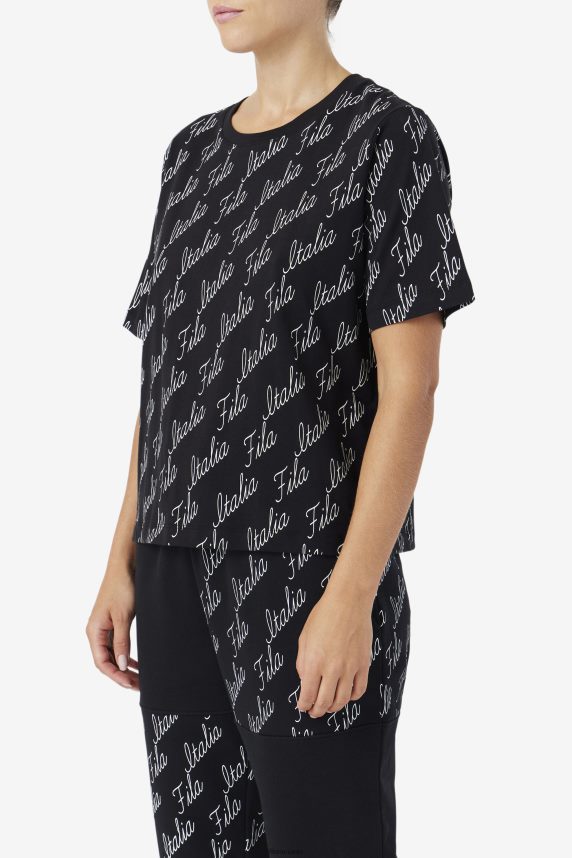 fila elizabeth tee black/gardenia LTP2R61459 negru/gardenia FILA