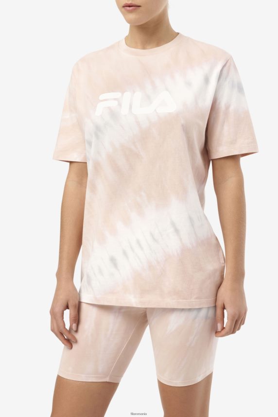 gardenia/alb/belgian block alivia tie dye tee fila LTP2R61404 gardenie/alb/bloc belgian FILA