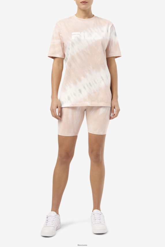 gardenia/alb/belgian block alivia tie dye tee fila LTP2R61404 gardenie/alb/bloc belgian FILA