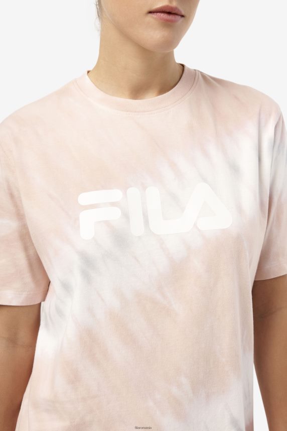gardenia/alb/belgian block alivia tie dye tee fila LTP2R61404 gardenie/alb/bloc belgian FILA