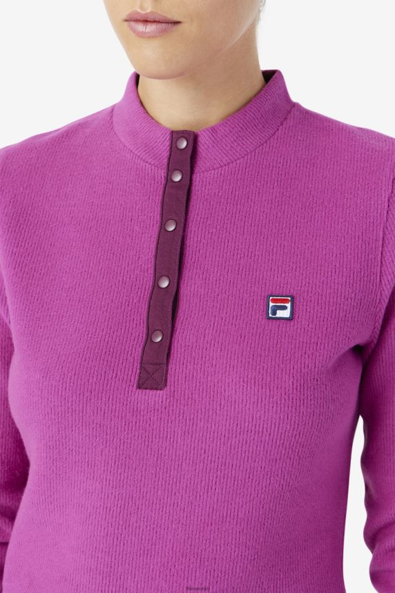 josie half zip top fila rouge/potpourri LTP2R61388 rouge/popuri FILA