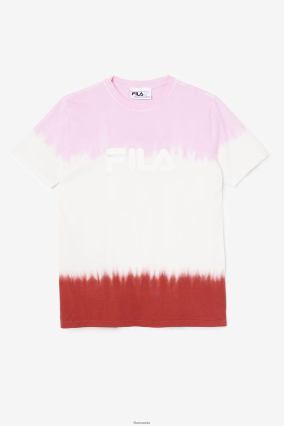 pirueta/alb/roșu pământ fila alivia tie dye tee LTP2R61407 piruetă/alb/roșu pământ FILA
