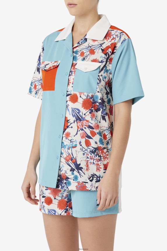 tofu fila delanie camp shirt LTP2R61431 tofu FILA