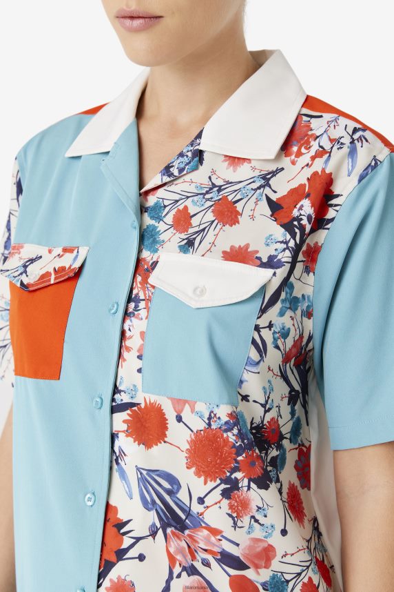 tofu fila delanie camp shirt LTP2R61431 tofu FILA