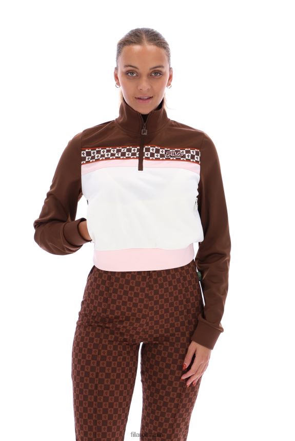 top de sport cu imprimeu cu fermoar fila laura 1/4 LTP2R63406FILA