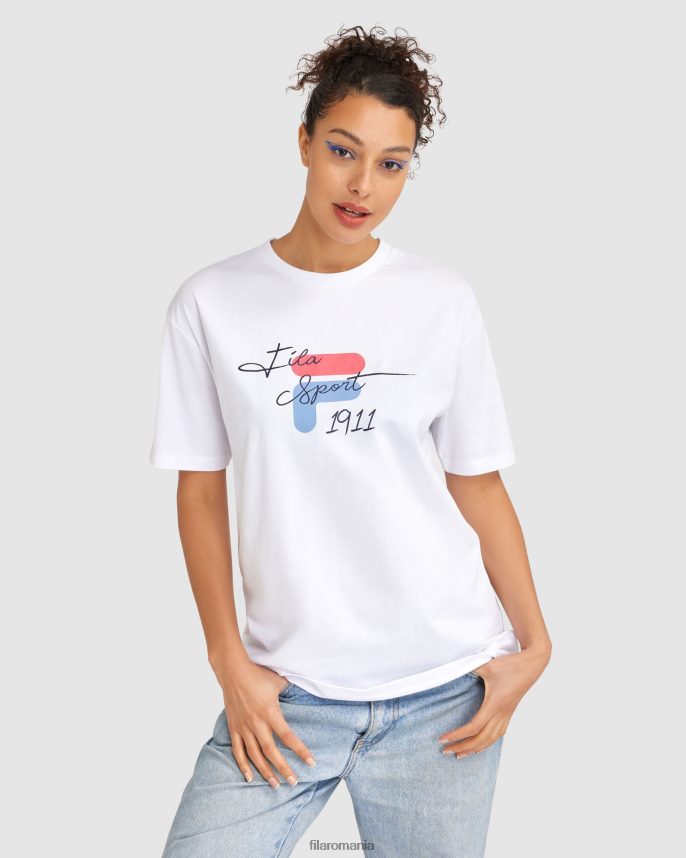 tricou cinzia dama alb fila LTP2R62837 alb FILA