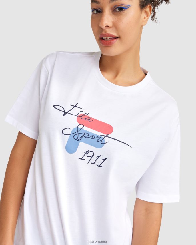 tricou cinzia dama alb fila LTP2R62837 alb FILA