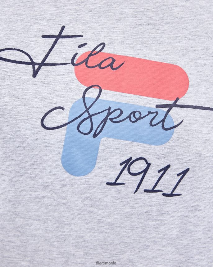 tricou cinzia dama gri deschis marle fila LTP2R62838 marle gri deschis FILA