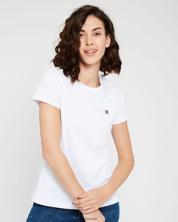 tricou dama volara badge fila alb LTP2R62942 alb FILA