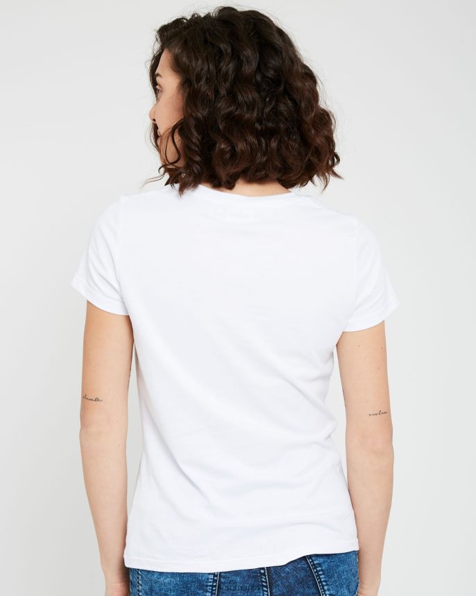 tricou dama volara badge fila alb LTP2R62942 alb FILA