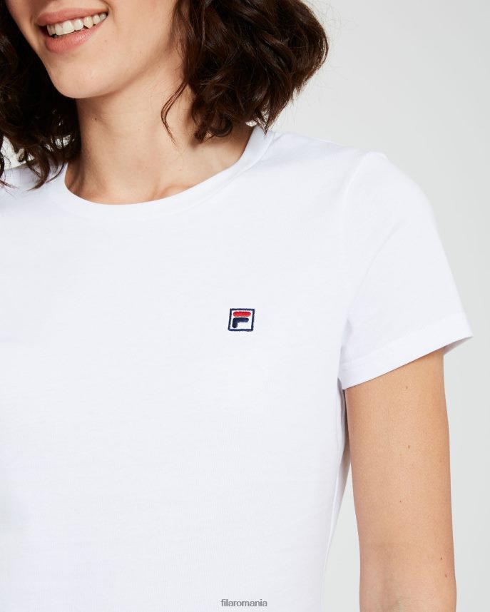 tricou dama volara badge fila alb LTP2R62942 alb FILA