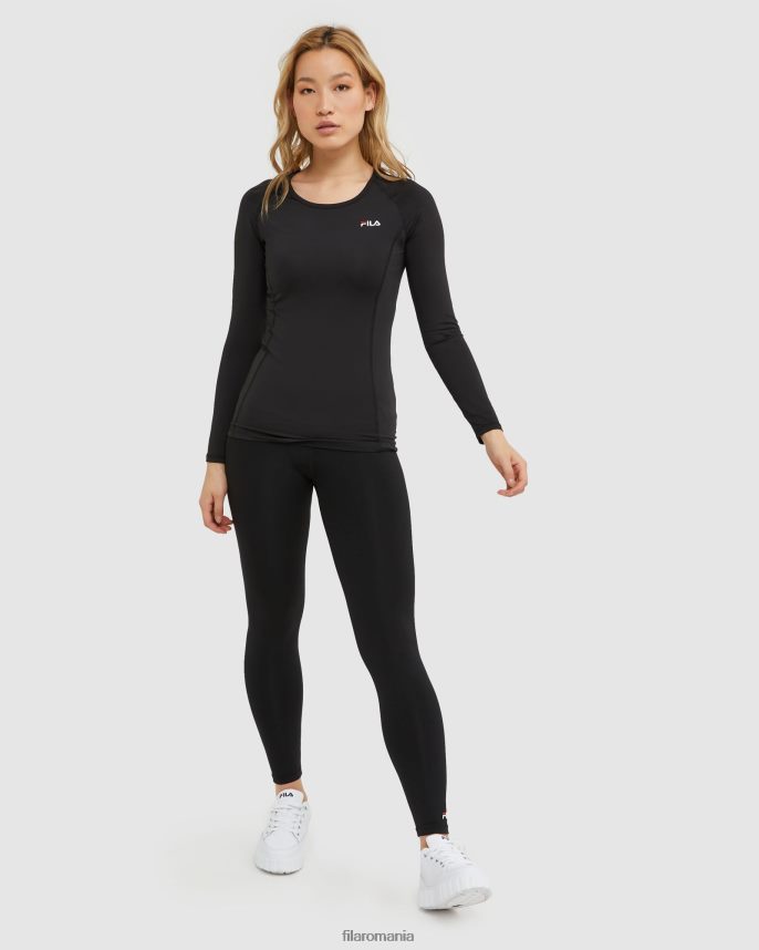 tricou l/s pentru femei fila classic negru LTP2R62905 negru FILA