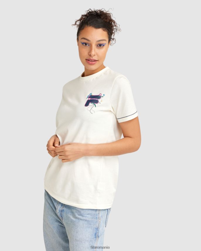 tricou pentru femei fila egret LTP2R62804 egretă FILA