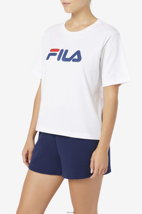 white thea tee fila LTP2R61446 alb FILA