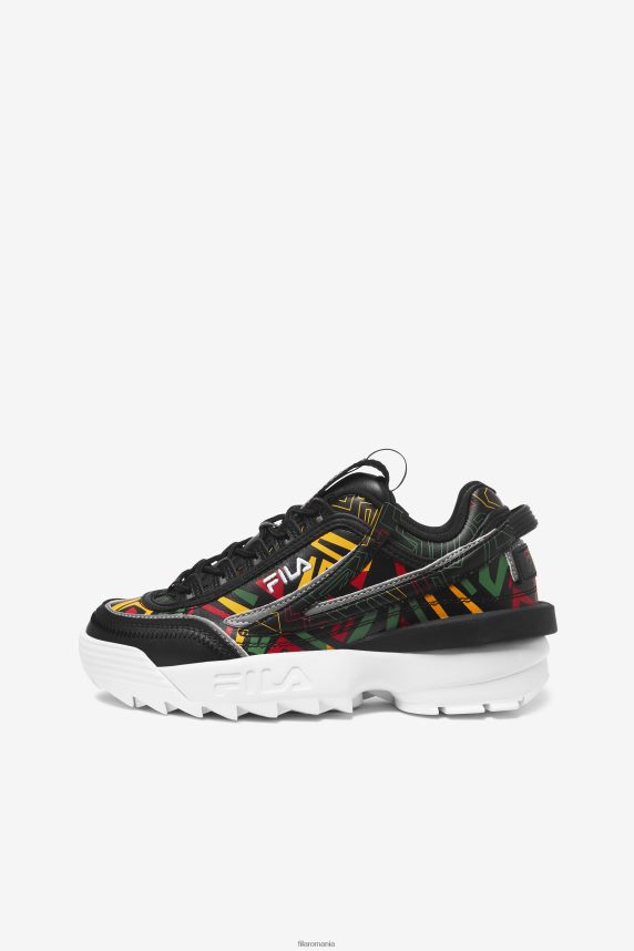 fila black/jelly bean/lemon women's disruptor 2 exp LTP2R61252 negru/jeleu/lamaie FILA