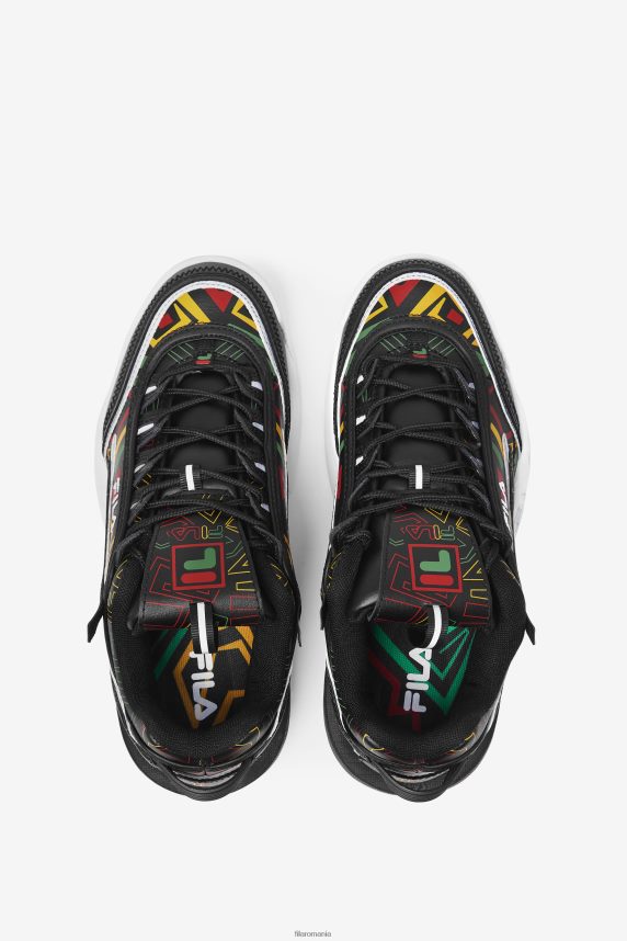 fila black/jelly bean/lemon women's disruptor 2 exp LTP2R61252 negru/jeleu/lamaie FILA